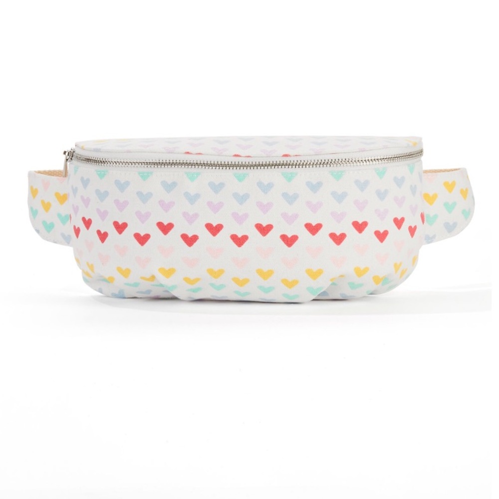 Rainbow heart adjustable fanny pack